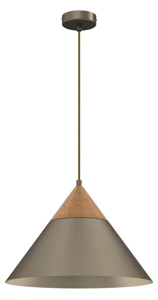 Luster na lanku SINGLE 1xE27/15W/230V mosadz/buk
