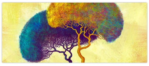 Obraz - Stromy na kopci (120x50 cm)