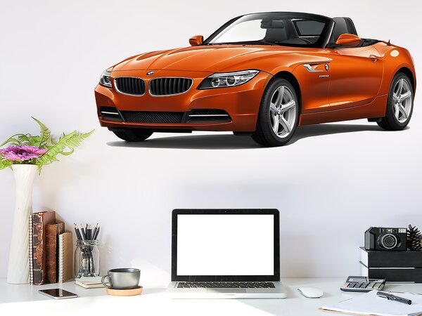 Nalepte.cz BMW Z4 textilní prelepiteľná nálepka na stenu 47 x 21 cm