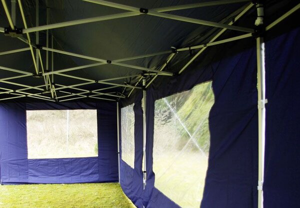 Záhradný skladací stan - modrý, 3 x 9 m