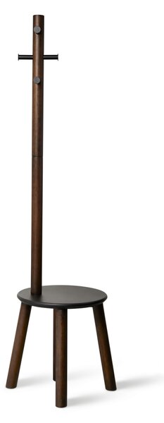 Vešiak so stoličkou Pillar Stool Walnut 167x50 cm