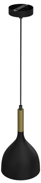 Luster na lanku NOAK 1xE27/15W/230V čierna/zlatá