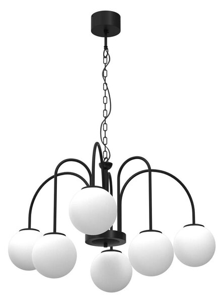 Luster na reťazi CAMBRIDGE 6xE14/60W/230V čierna