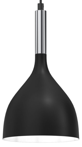 Luster na lanku NOAK 3xE27/15W/230V čierna/chróm