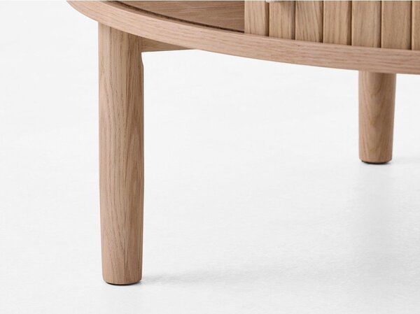Okrúhly konferenčný stolík v dekore duba v svetlo prírodnej farbe ø 85 cm Meta – Unique Furniture