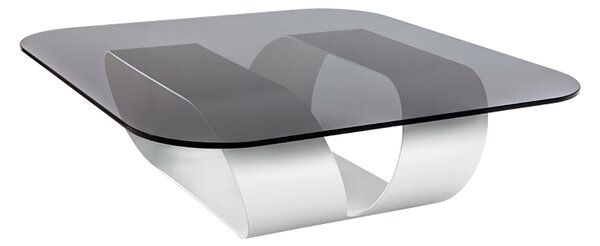 RING dizajnový sklenený konferenčný stolík