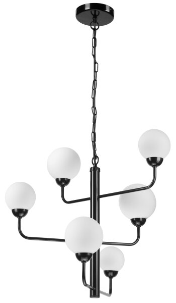 Luster na reťazi OSCAR 6xG9/5W/230V čierna