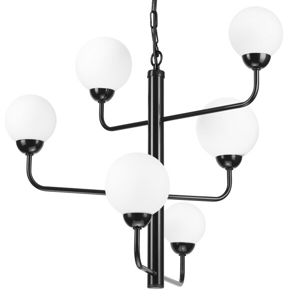 Luster na reťazi OSCAR 6xG9/5W/230V čierna