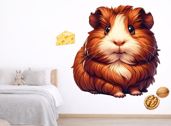 Nalepte.cz Morča textilní prelepiteľná nálepka na stenu arch 19 x 20 cm