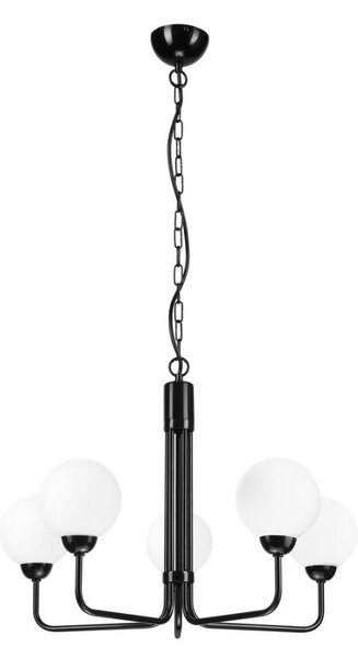 Luster na reťazi TIFFY 5xG9/5W/230V čierna