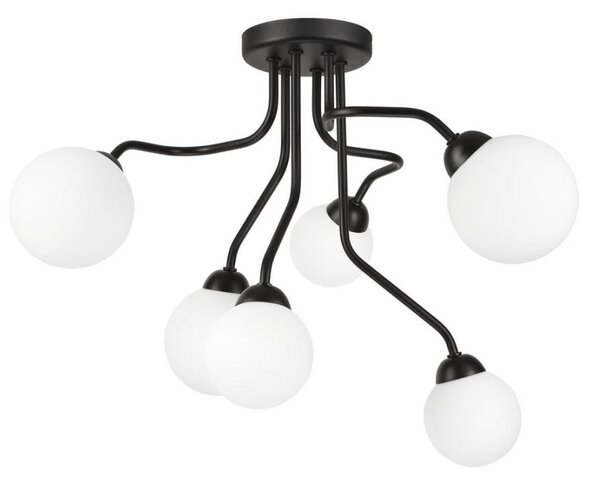 Prisadený luster HOLLY 6xG9/5W/230V čierna