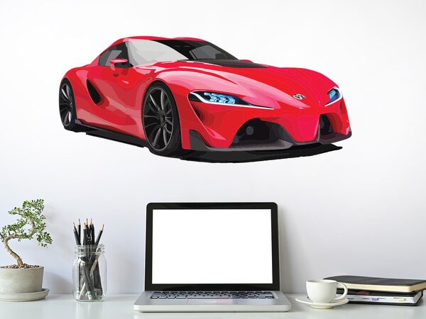 Nalepte.cz Toyota FT-1 textilní prelepiteľná nálepka na stenu 47 x 21 cm