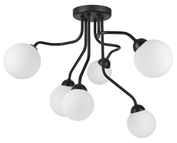 Prisadený luster HOLLY 6xG9/5W/230V čierna