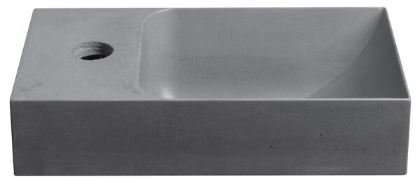 Sapho Sapho, PICCOLINO betónové umývadlo 30,8x17cm, batéria vľavo, šedá, PK30017