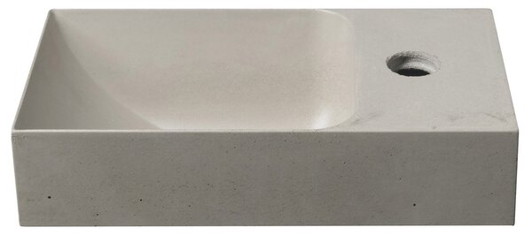 Sapho Sapho, PICCOLINO betónové umývadlo 30,8x17cm, batéria vpravo, piesková, PK30514