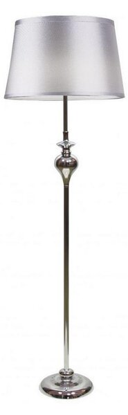 Stojacia lampa PRIMA 1xE27/60W/230V strieborná/lesklý chróm