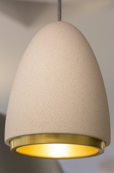 Klausen 111040 - Luster na lanku CONCRETE 1xGU10/5W/230V šedá/zlatá