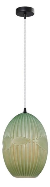 Klausen 111031 - Luster na lanku ELLIPTIC 1xE27/11W/230V zelená