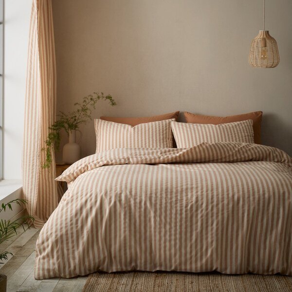 Oranžové obliečky na jednolôžko 135x200 cm Cotton Rich Woven Stripe – Pineapple Elephant