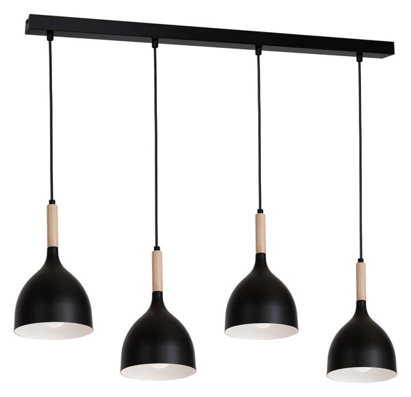 Luster na lanku NOAK WOOD 4xE27/60W/230V