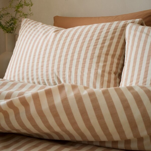 Oranžové obliečky na jednolôžko 135x200 cm Cotton Rich Woven Stripe – Pineapple Elephant