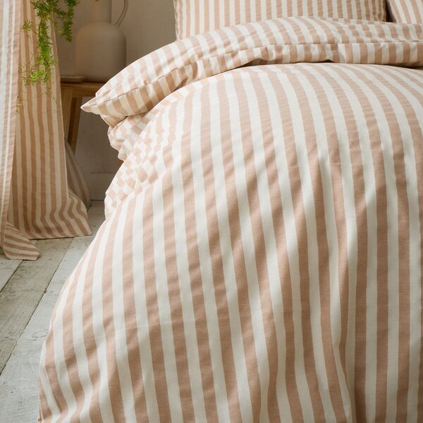 Oranžové obliečky na jednolôžko 135x200 cm Cotton Rich Woven Stripe – Pineapple Elephant