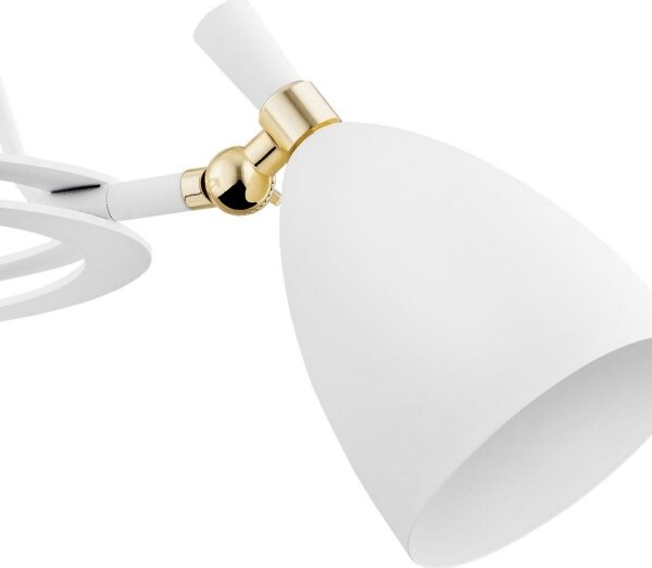 Argon 6148 - Luster na tyči CHARLOTTE 3xE27/15W/230V biela/zlatá