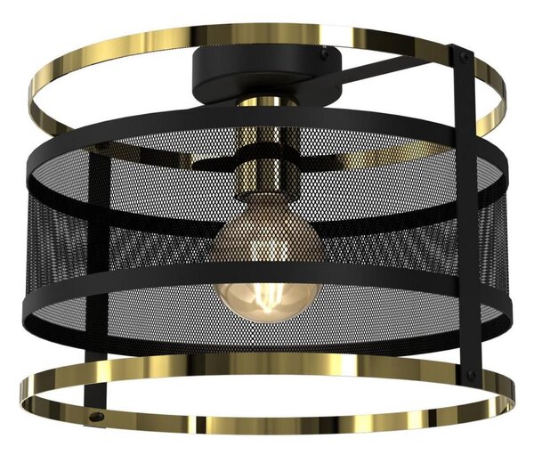 Prisadený luster RIM 1xE27/60W/230V čierna/zlatá