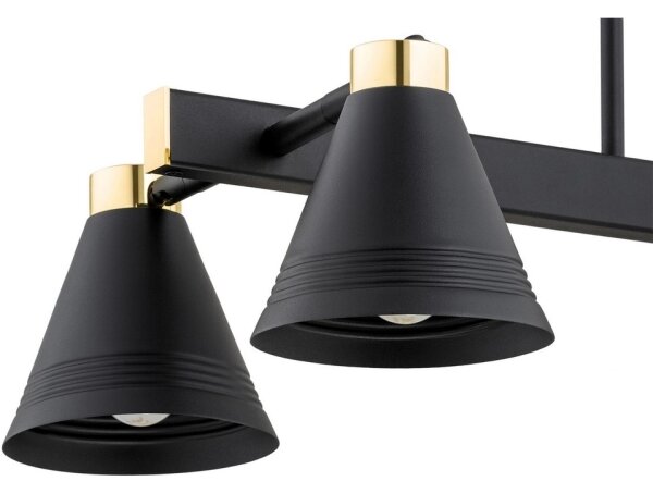 Argon 2552 - Luster na tyči AVALONE 6xE27/15W/230V čierna/zlatá