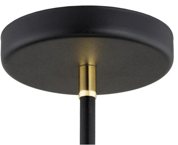 Argon 2552 - Luster na tyči AVALONE 6xE27/15W/230V čierna/zlatá