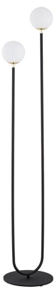 Argon 7073 - Stojacia lampa FERRONE 2xE14/7W/230V čierna/biela/zlatá