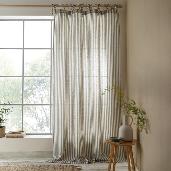 Sivý záves 140x183 cm Zanzibar Woven Stripe – Pineapple Elephant