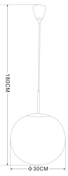 Globo 1582S - Luster na lanku JOEL 1xE27/60W/230V pr. 30 cm
