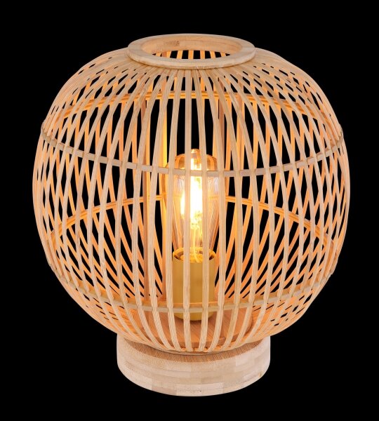 Globo 15368T - Stolná lampa HILDEGARD 1xE27/60W230V bambus