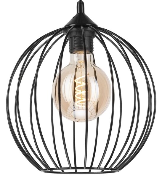 Luster na lanku ZOYA 1xE27/60W/230V čierna
