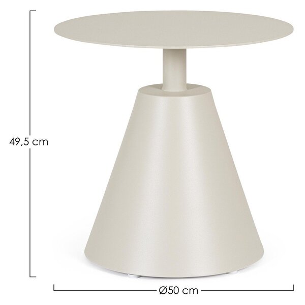 Hliníkový okrúhly záhradný stolík ø 50 cm Aloha – Bizzotto