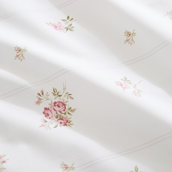 Krémové 3-dielne obliečky na dvojlôžko z bavlneného perkálu 200x200 cm Vintage Rosebud Lace – Bianca