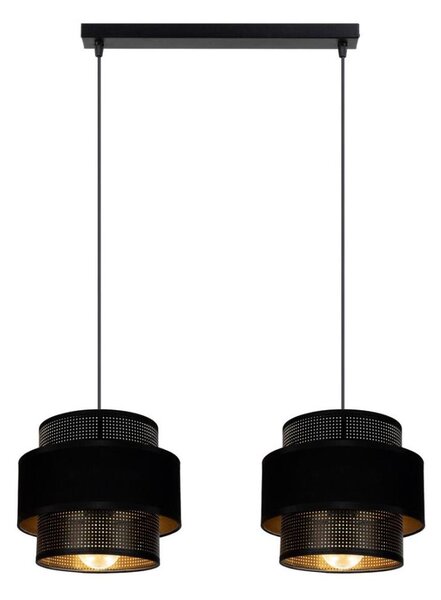Luster na lanku NESS 2xE27/60W/230V čierna