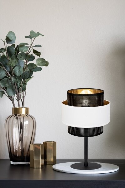 Stolná lampa NESS 1xE27/60W/230V čierna/biela