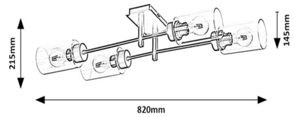 Rabalux 2672 - Prisadený luster PRUDENCE 4xE27/40W/230V