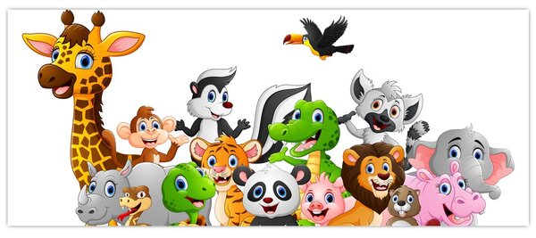 Obraz zvieratiek (120x50 cm)