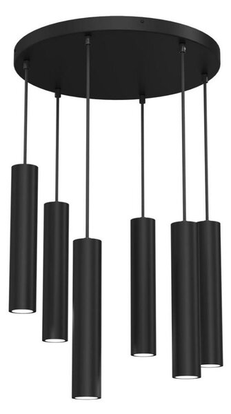 Luster na lanku RAITO 6xGU10/8W/230V čierna