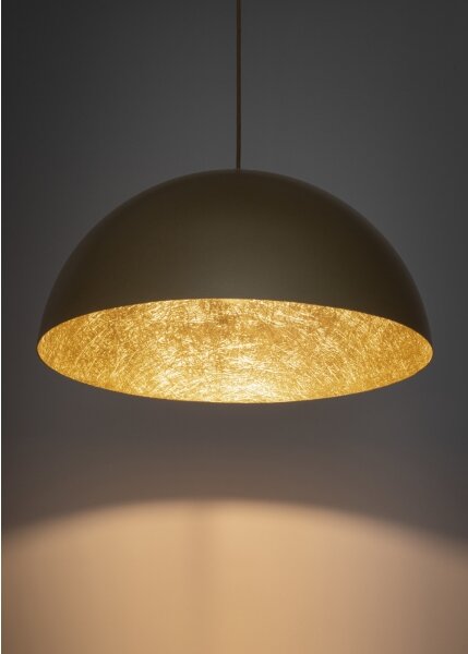Luster na lanku SFERA 1xE27/60W/230V pr. 35 cm zlatá