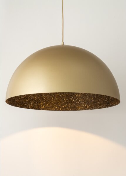 Luster na lanku SFERA 1xE27/60W/230V pr. 35 cm zlatá/čierna