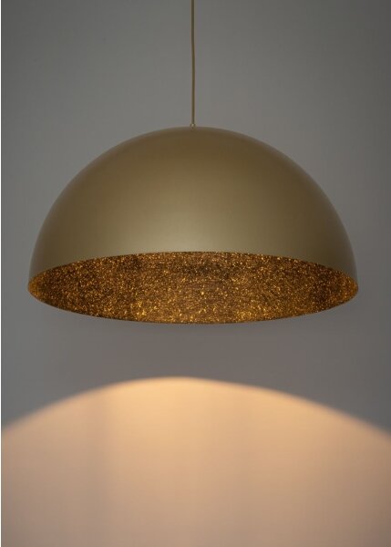 Luster na lanku SFERA 1xE27/60W/230V pr. 35 cm zlatá/čierna