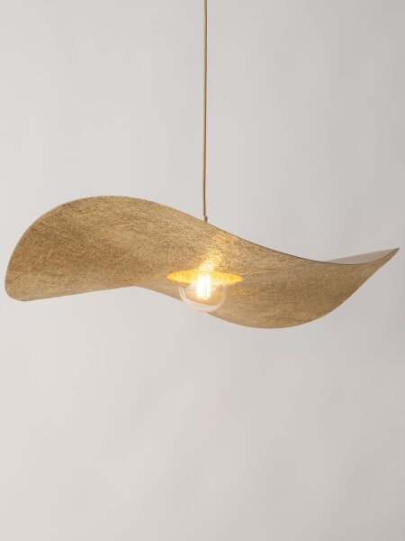 Luster na lanku KAPELLO 1xE27/60W/230V pr. 76 cm zlatá