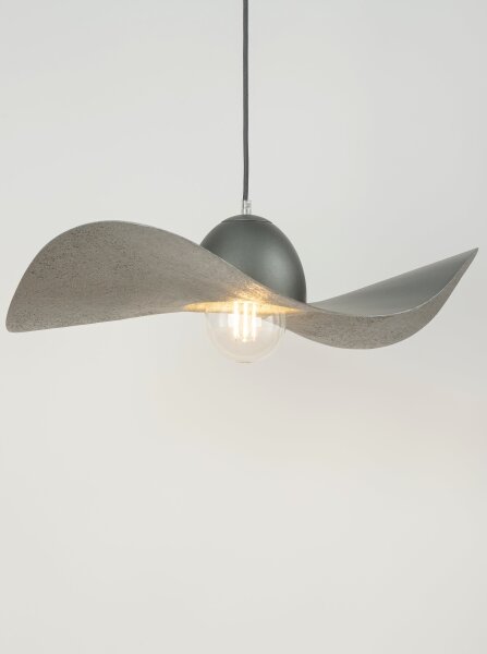 Luster na lanku KAPELLO 1xE27/60W/230V pr. 55 cm šedá/strieborná