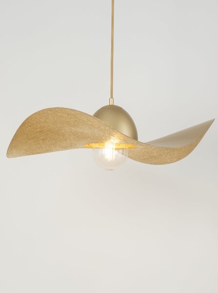 Luster na lanku KAPELLO 1xE27/60W/230V pr. 55 cm zlatá