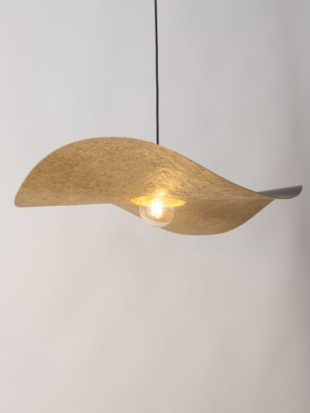 Luster na lanku KAPELLO 1xE27/60W/230V pr. 76 cm čierna/zlatá