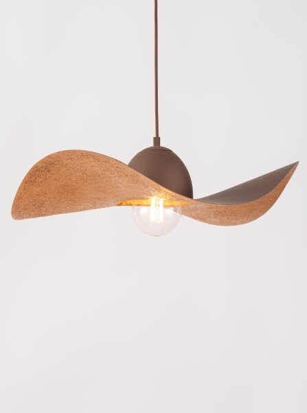 Luster na lanku KAPELLO 1xE27/60W/230V pr. 55 cm hnedá/medená